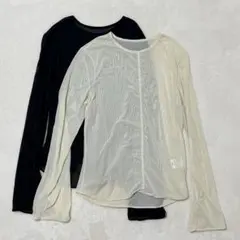 ユニクロ マメクロゴウチ シアークルーネックTシャツ 2점 세트