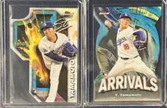 2枚セットTOPPS chrome 山本由伸　カード　FINEST ルーキー