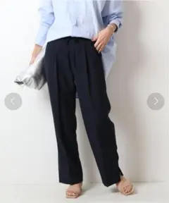 Spick and Span Wクロスコンフォートパンツ ネイビー M 訳アリ