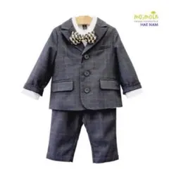 【クリーニング済】 moimoln 男の子用のフォーマルスーツ3点セット