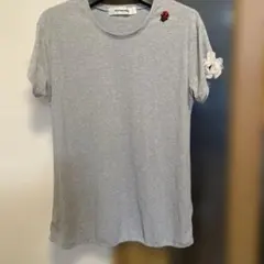美品 POTECHINO タック入りスキッパーチュニックブラウス ピンク 桃