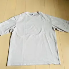 ライトグレー　UNIQLO U エアリズムコットンオーバーサイズtシャツ　XL