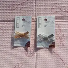 リボン型箸置き♡♡2個セット（金・銀）