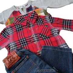 美品 男の子 80サイズ 3点セット Buddy Lee デニム シャツ
