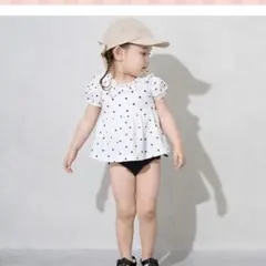 新品　タグ付き　サンプル品　プティマイン　パフスリーブタンキニ