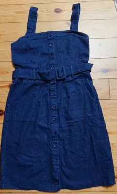 デニム ジャンバースカート