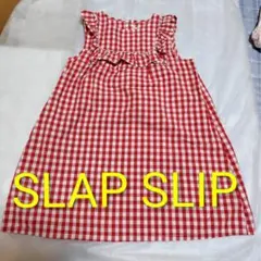 SLAP SLIP スラップスリップ ギンガムチェック ノースリーブワンピース