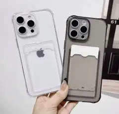 透明カードバッグホルダー付きスマホケース iPhone17 iPhoneケース