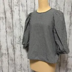 ZARA ザラ ギンガムチェック柄 バルーン袖 チュニック 可愛い
