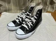 ブラックレザー コンバースオールスターハイカット