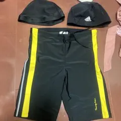水着Lサイズと adidas水泳キャップMサイズ