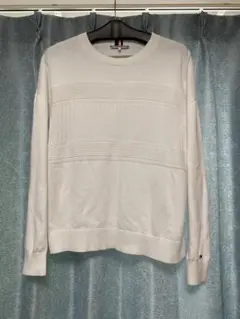 【美品】TOMMY HILFIGER ホワイト ニットセーター M