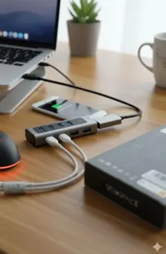 USB3.0 4ポート USBハブ 高速5Gbps アルミ製