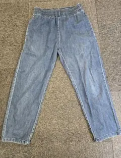 GU ライトブルーデニムカジュアルパンツ Mサイズ