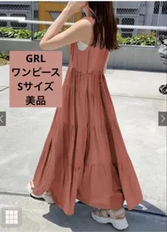 【GRL】リボン付きVネックノースリーブティアードワンピース [k8975a]のサムネイル