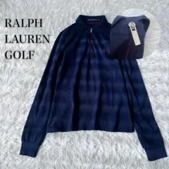 【新品】ラルフローレンゴルフ ハーフジップ ポロシャツ 紺 S ストレッチ素材