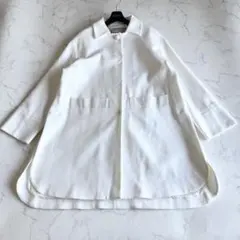 美品 2023SS ヘルノ オードリーコート コットンツイル 厚手 ロング 42