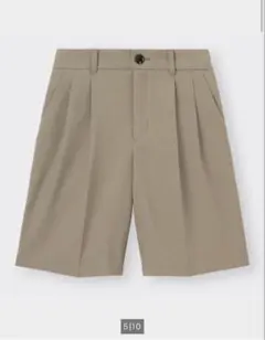 GWセール GU タックハーフパンツ ベージュ　M