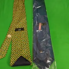 dunhill ネクタイ 総柄 グリーン どんぐり 木の実　セット