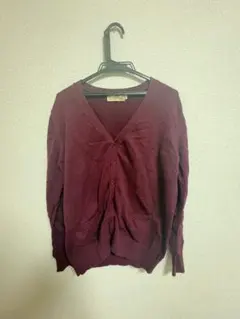 制服 カーディガン レッドワイン