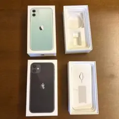 【空箱】iPhone11ミントグリーン64GB/ブラック128GB 2箱セットのサムネイル