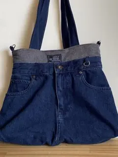 ダークデニム リメイク3wayトートバッグ