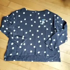 graniph11匹のねこ 水玉模様 トレーナー Lady F ネイビー