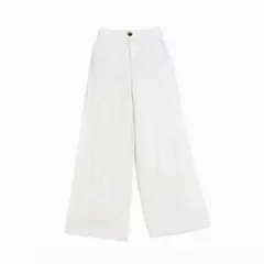 GU／コーデュロイワイドパンツ／オフホワイト／S