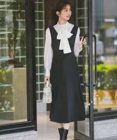 プロポーションボディドレッシング マーメイドＶネックジャンスカ Ｍサイズ