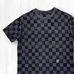 専用 L ルイヴィトン tシャツ ダミエ総柄 シグネチャーロゴ 黒 - メルカリ
