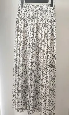 【人気柄】レオパード柄ロングスカート 裏地付き ウエストゴム one size