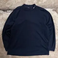 NIKE GOLF ナイキゴルフ モックネック長袖Tシャツ ロンT ブラック