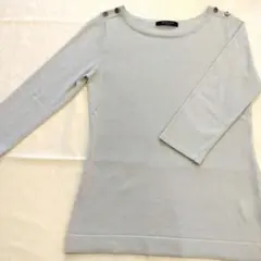 MICHEL KLEIN グレー 七分袖ニット