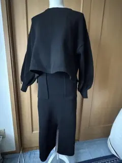 ブラックニットセットアップ