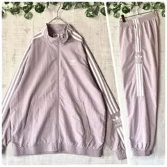 adidasアディダス ナイロンジャケット セットアップ上下 薄紫 ウーブン O
