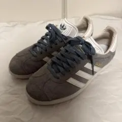 アディダス　ガゼル　adidas gazelle スニーカー　グレー　23