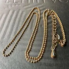 ゴールドボールチェーンネックレス　チェーンのみ　シンプル80-2