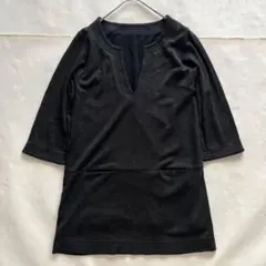 SELECT EYE COMPANY　深Vネック長袖チュニック　シンプル　伸縮性