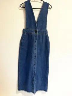 【最終値下げ】【美品】デニムサロペットスカート Sサイズ