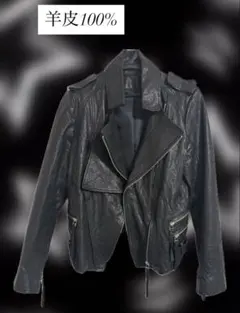 00s CIVARIZE 変形コーティング ライダース 七分袖 テーラードJKT