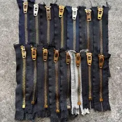 A5 デニムリメイク　ファスナー　ジッパー　15本