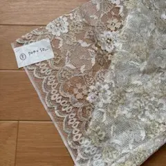 花柄レース生地 ハギレ シルバー＆ゴールド