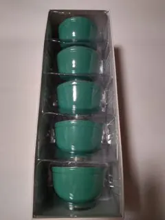 【未使用品】香蘭社 湯呑5客セット グリーン G427 CE5