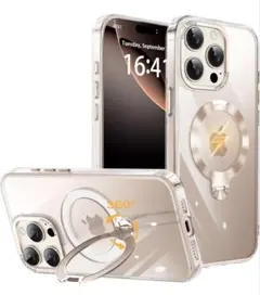 iPhone15Pro用ケース 多機能 360°回転スタンド　MagSafe対応