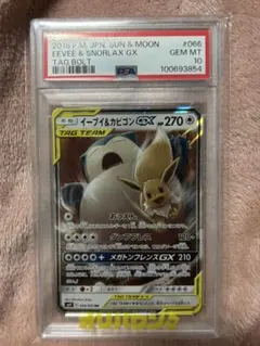 イーブイ＆カビゴンGX RR SM9 タッグボルト 066/095 PSA10