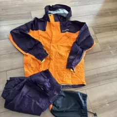 Columbia レインスーツ(上下セット) オレンジ/紫　メンズLサイズ