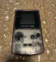動作品 清掃済 ゲームボーイカラー クリアパープル 本体 CGB-001 GBC