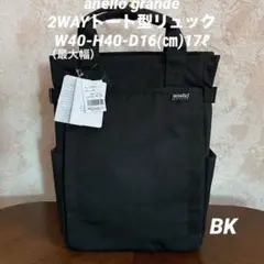 アネログランデ　2WAYトート型リュック(BK)