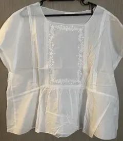 studio CLIP 刺繍ブラウス ホワイトのサムネイル