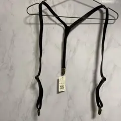 Tamaさま☆Samansa Mos2ブラック サスペンダー　牛革